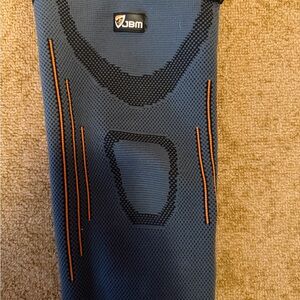 JBM Navy Athletic Compression Sleeve with Orange Accents